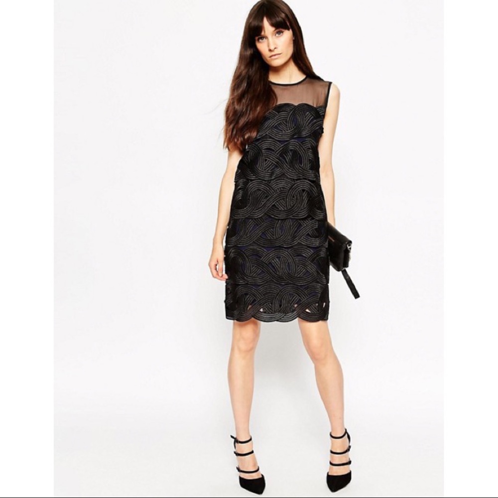 REISS Pepper Double Layer Lace Dress BNWT